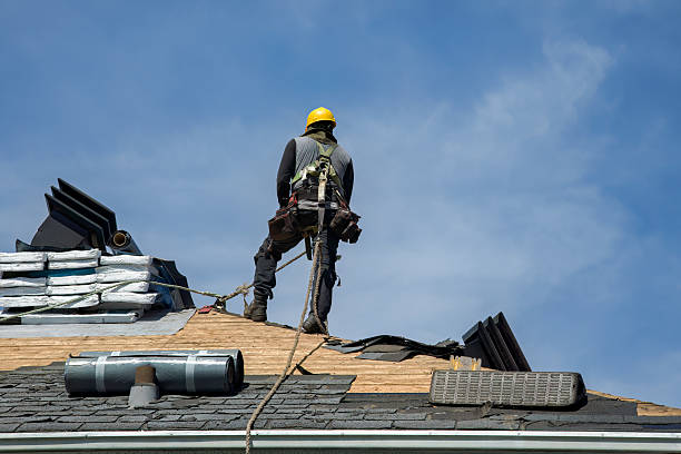Professional Gutter Installation technician working in Far Hills, NJ